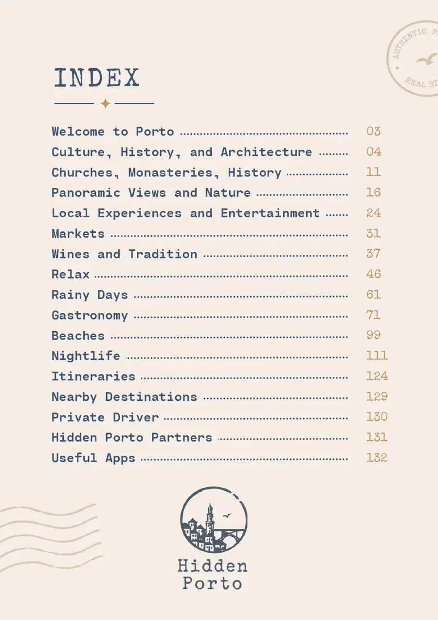 Hidden Porto, page 2 of the book